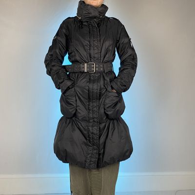 Black puffer maxi coat 3