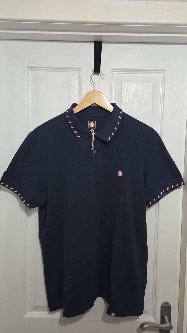 Immagine di Pretty Green Navy Blue Polo Shirt Large 1