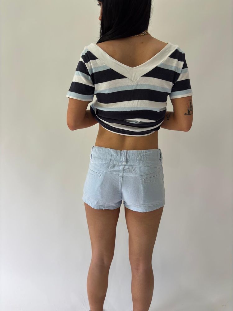 sailor drop | extra small blue mini shorts image 5