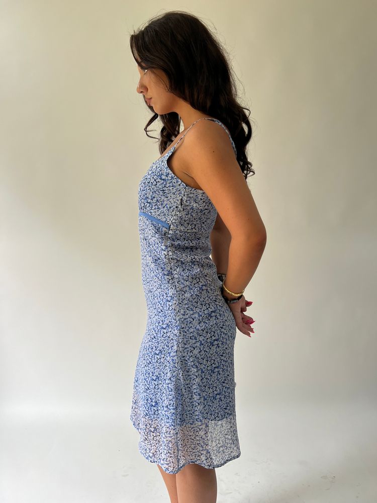 🪡SATC drop | medium blue patterned dress 6