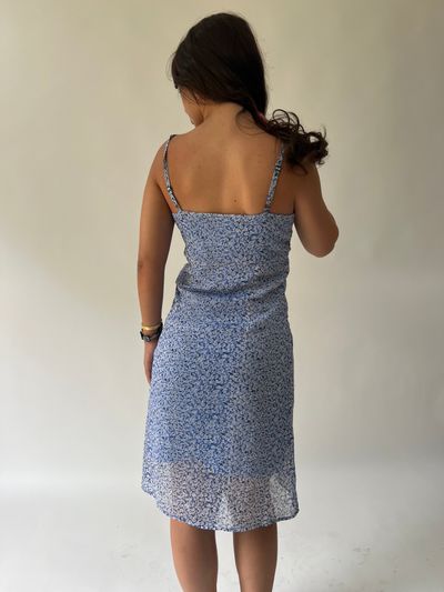 🪡SATC drop | medium blue patterned dress 3