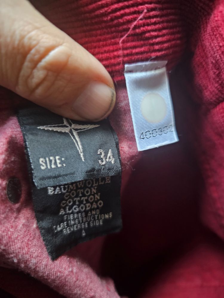Stone Island Red Corduroy Pants 2