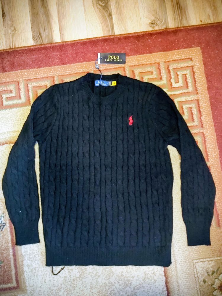 Polo Ralph Lauren Black Cable Knit Sweater