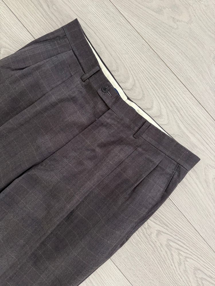 Dior 1980s Double Pleat Check Pattern Pants Taupe Mauve - Size 34 Waist image 2