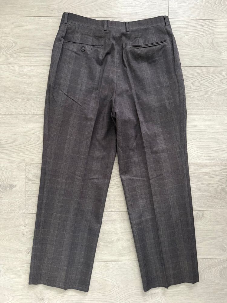 Dior 1980s Double Pleat Check Pattern Pants Taupe Mauve - Size 34 Waist image 6