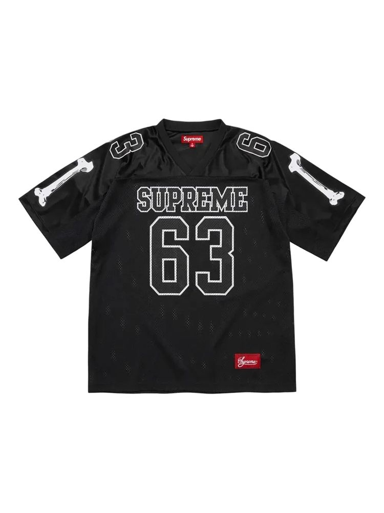 Supreme Bones Football Jersey Black imagen 1