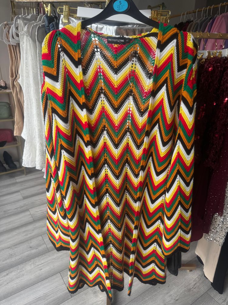 Multicolor Zigzag Pattern Dress