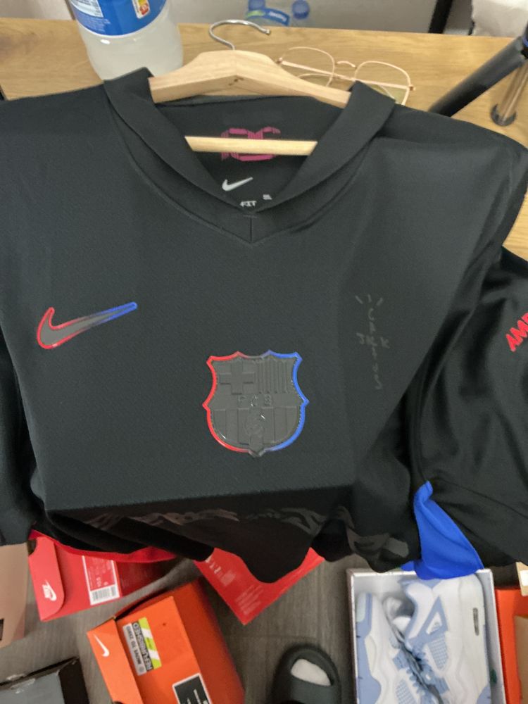 Nike Black Fc Barcelona Football Jersey Travis XXL