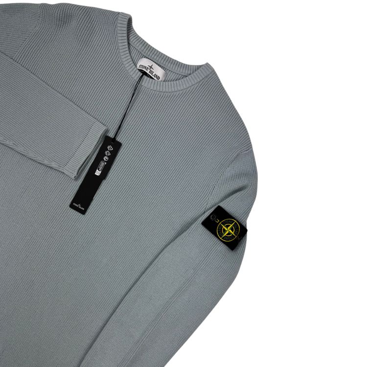 Jersey Stone Island de punto cuello redondo azul hielo - talla XL image 4