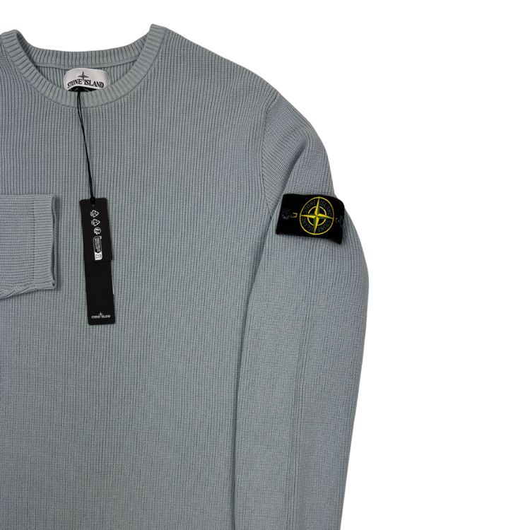 Jersey Stone Island de punto cuello redondo azul hielo - talla XL image 6