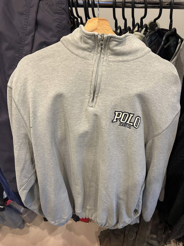 Vintage Polo Jeans Co. Grey Quarter-Zip L