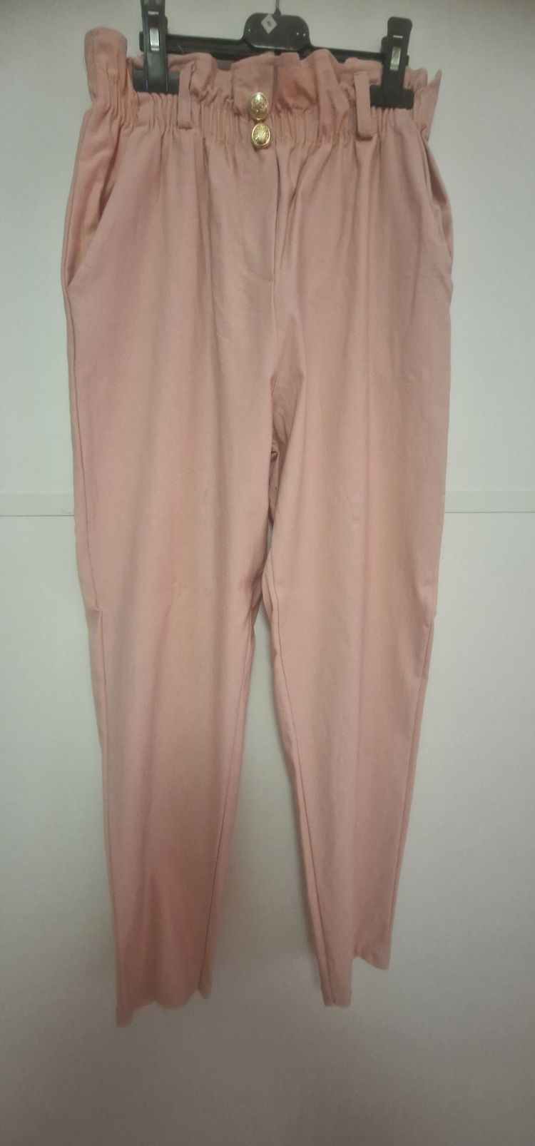 Pink High-Waisted Pants