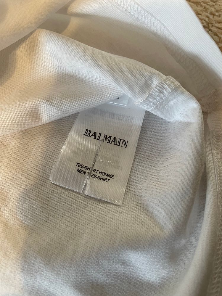 Balmain Men'S White T-Shirt 4