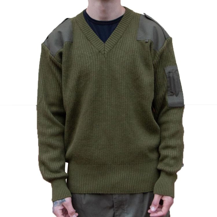 Military Style Olive Green Sweater