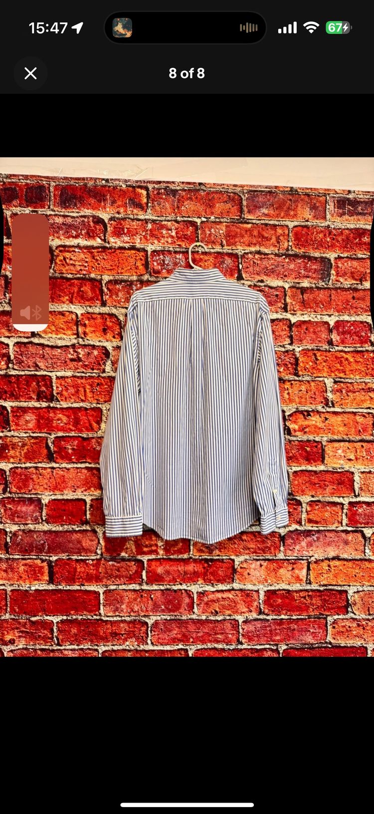 Immagine di Polo Ralph Lauren Shirt Men’s XL Blue White Stripe Cotton Long Sleeve Button  3