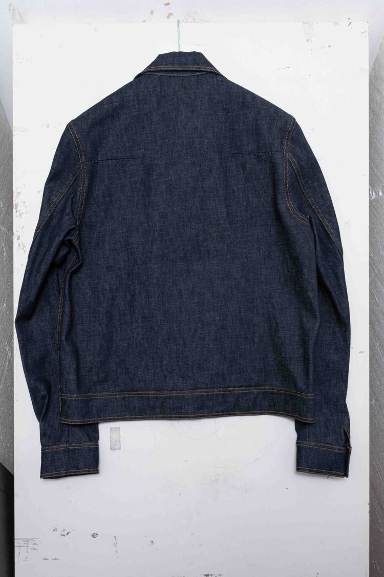 Dior Homme Raw Indigo Denim Hidden-Placket Blouson Jacket image 6