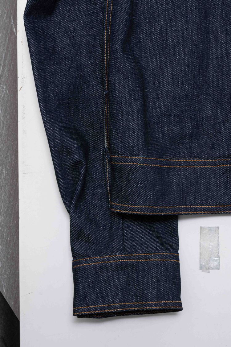 Dior Homme Raw Indigo Denim Hidden-Placket Blouson Jacket image 15