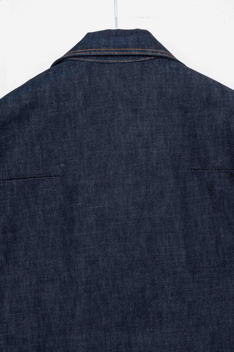 Dior Homme Raw Indigo Denim Hidden-Placket Blouson Jacket image 8
