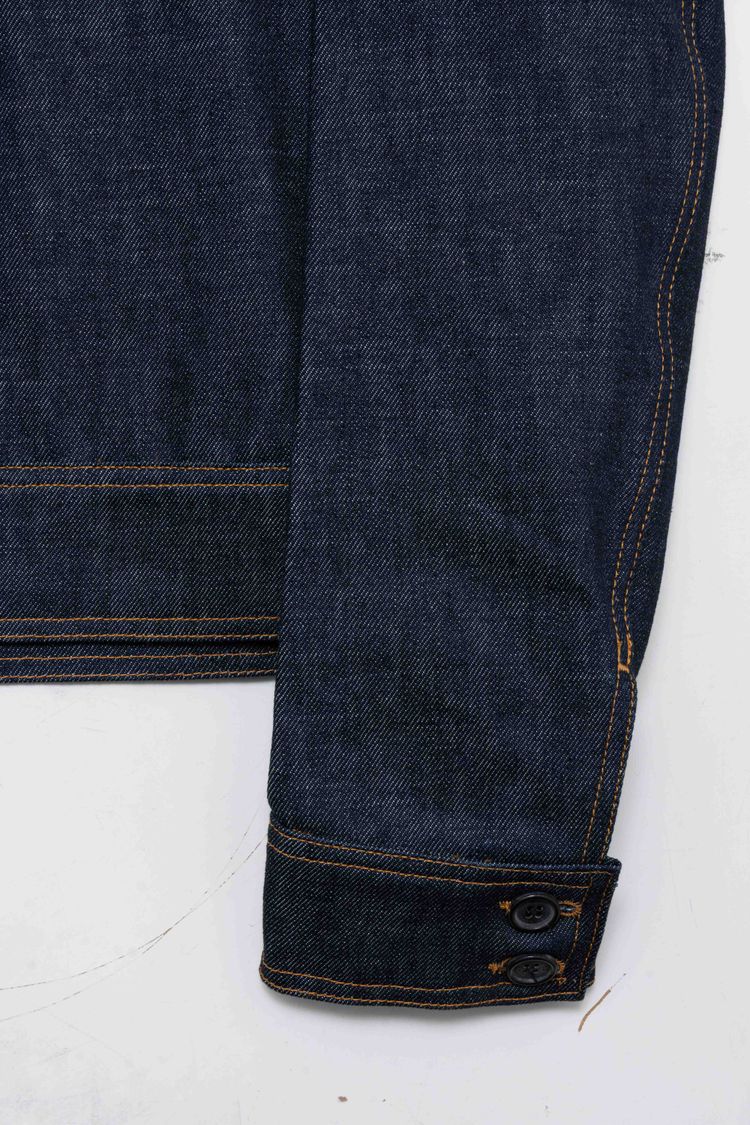 Dior Homme Raw Indigo Denim Hidden-Placket Blouson Jacket image 10