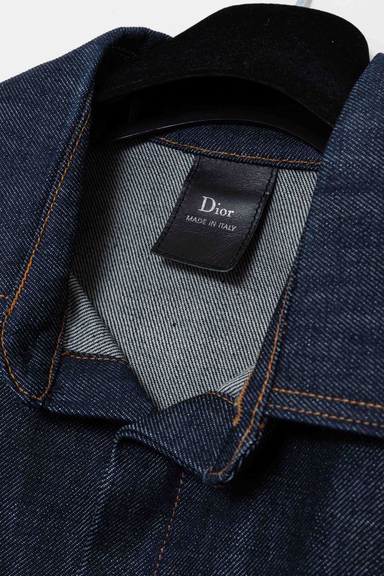 Dior Homme Raw Indigo Denim Hidden-Placket Blouson Jacket image 11