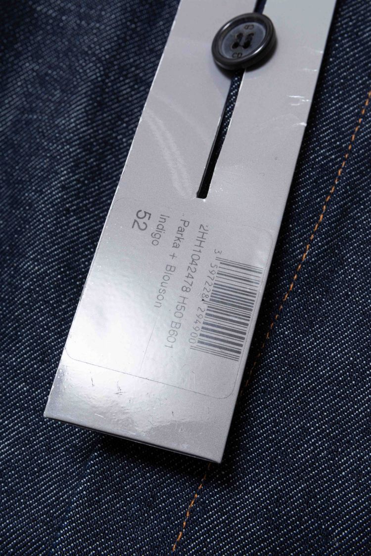 Dior Homme Raw Indigo Denim Hidden-Placket Blouson Jacket image 7