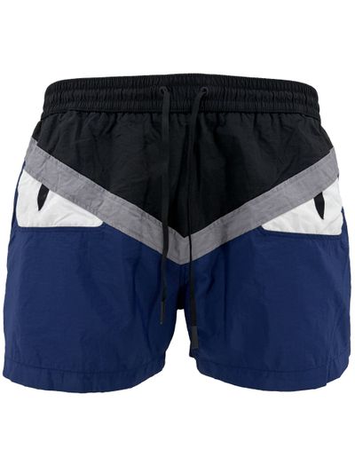 Fendi Eyes Swim Shorts - Navy (851412683)
