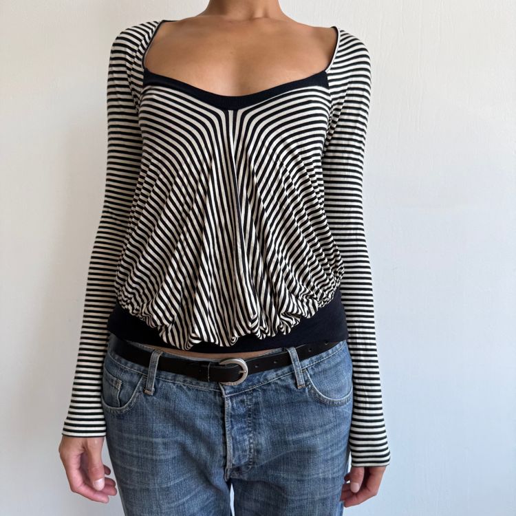 Max Mara striped slouchy top - Size S image 6