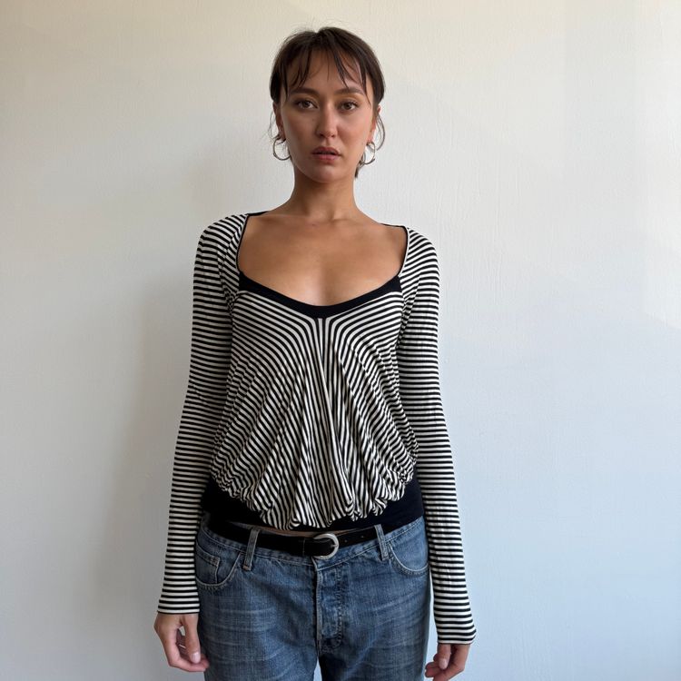 Max Mara striped slouchy top - Size S image 8
