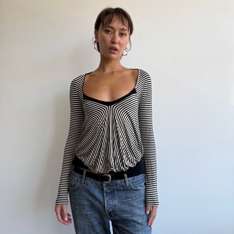 Max Mara striped slouchy top - Size S image 7