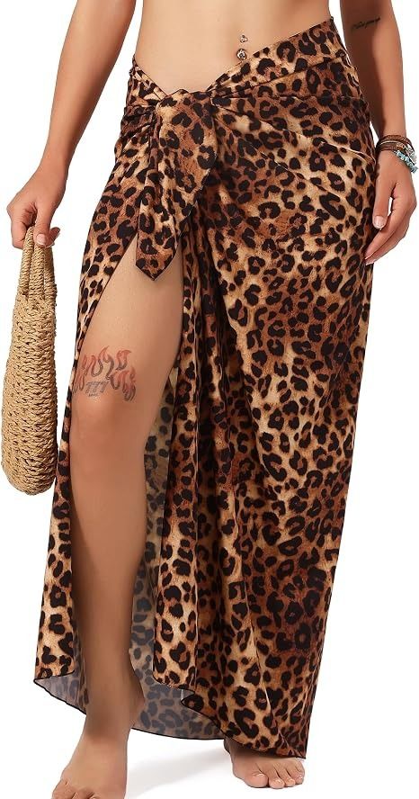 Leopard Print Beach Sarong Wrap image 1
