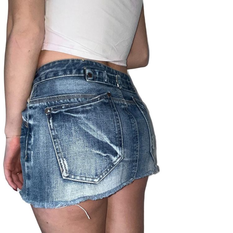 Immagine di Micro Denim Mini Skirt  1