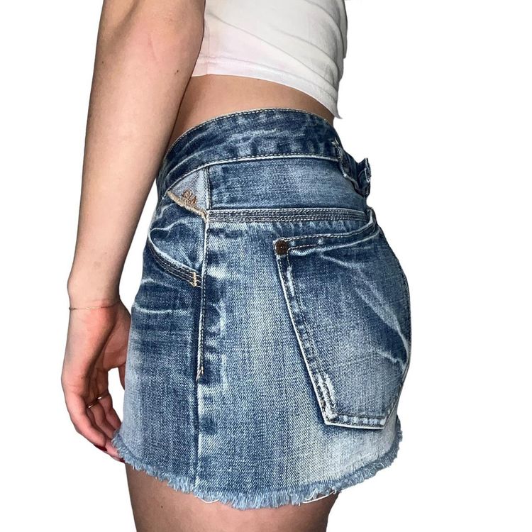 Micro Denim Mini Skirt 
