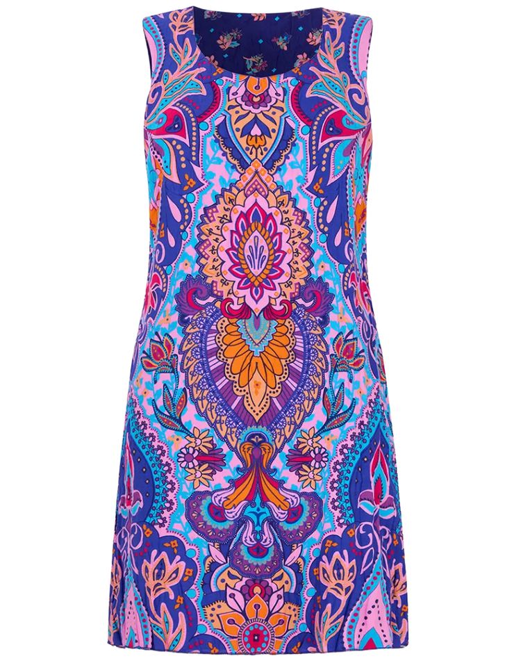 Women's Statement Reversible Tunic Top In Purple 5