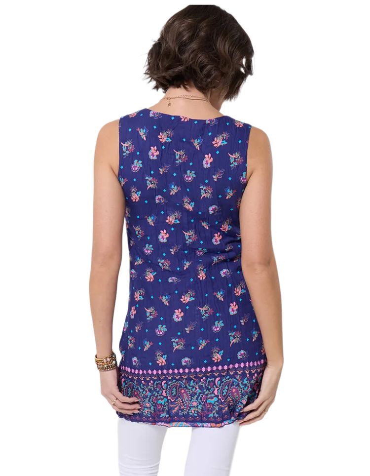 Women's Statement Reversible Tunic Top In Purple 3