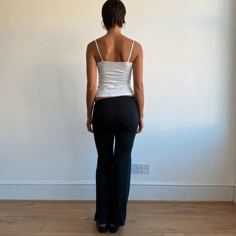 Black Adidas 3 stripe wide leg yoga pants - Size XXS/XS image 7