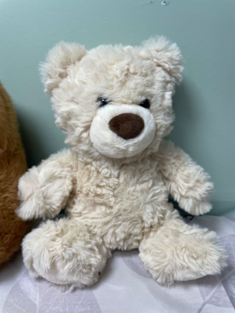Plush Toy Set - Brown Potato / Avocado Character & Cream Teddy Bear, Cute Gift