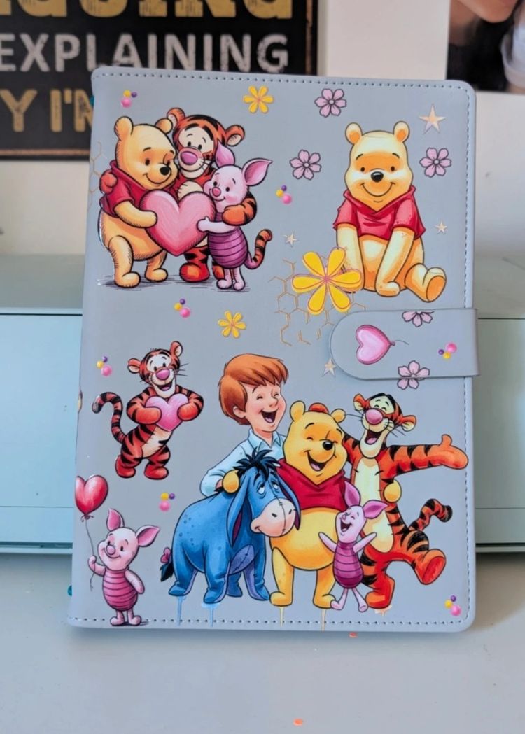 Winnie The Pooh Themed Notebook Cover With Inserts image 1