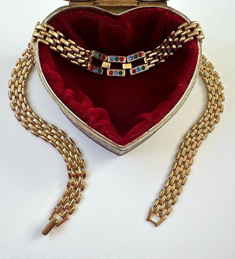 Gold-Tone Chain Necklace And Bracelet Set