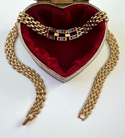 Gold-Tone Chain Necklace And Bracelet Set