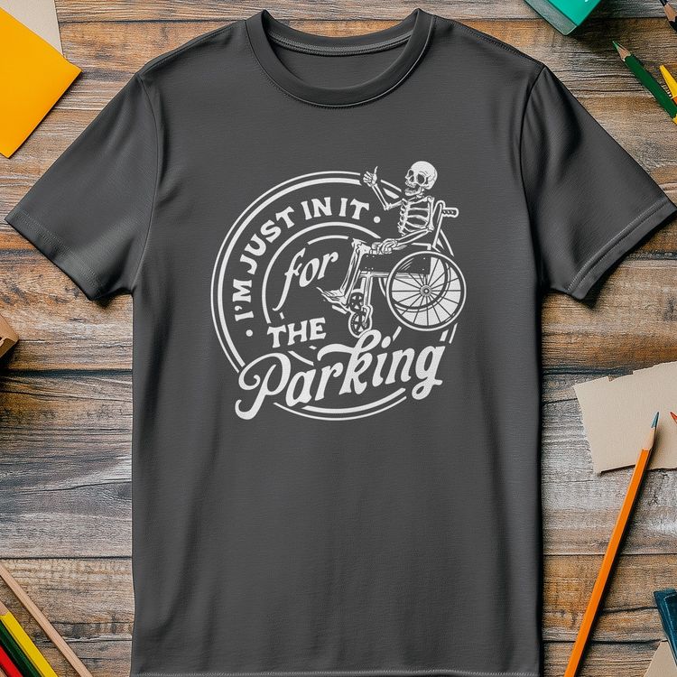 Just In It for the Parking Skeleton T-Shirt image 2