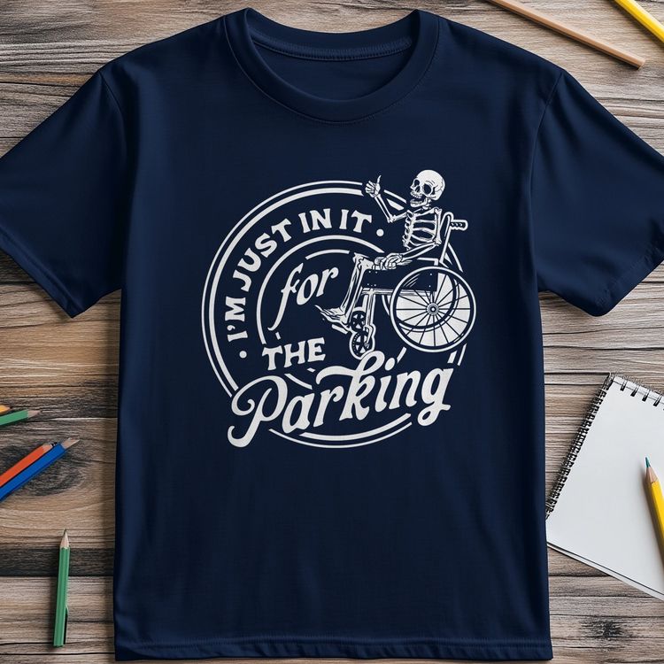 Just In It for the Parking Skeleton T-Shirt image 5
