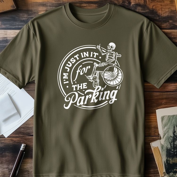 Just In It for the Parking Skeleton T-Shirt image 1
