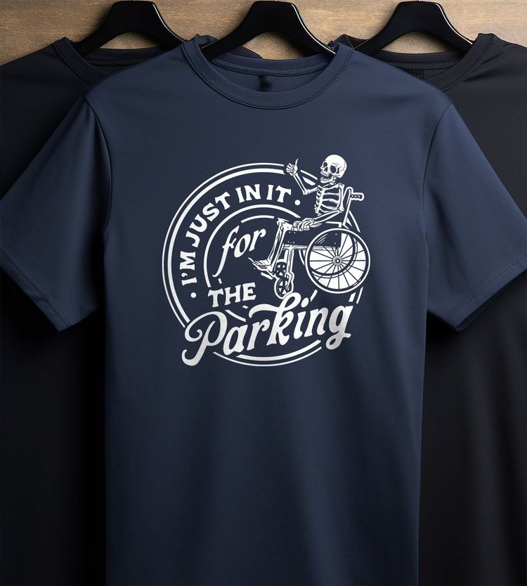 Just In It for the Parking Skeleton T-Shirt image 7