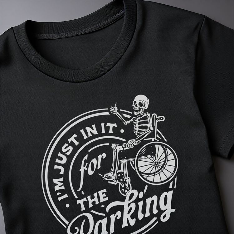 Just In It for the Parking Skeleton T-Shirt image 4