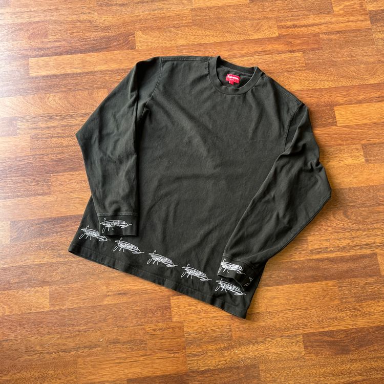 Supreme Signature L/S Top Black Taglia M (Usata)