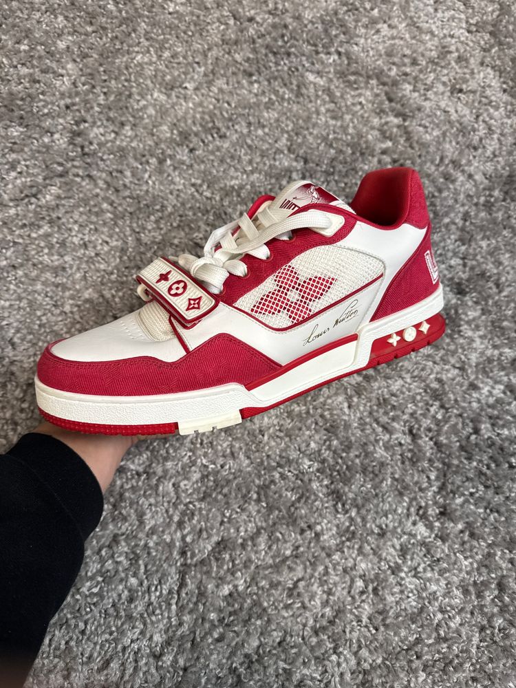 Louis Vuitton Red And White Sneaker