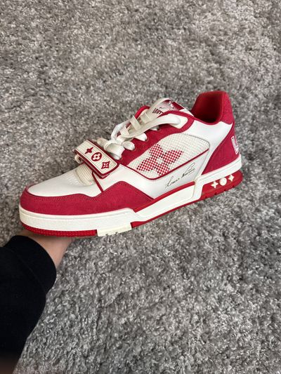 Louis Vuitton Red And White Sneaker