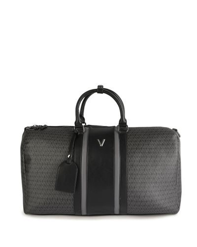 Black Patterned Duffle Bag