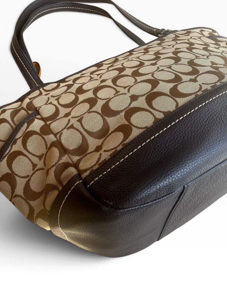 Coach Signature Jacquard Shoulder Tote Bag F23297 image 12
