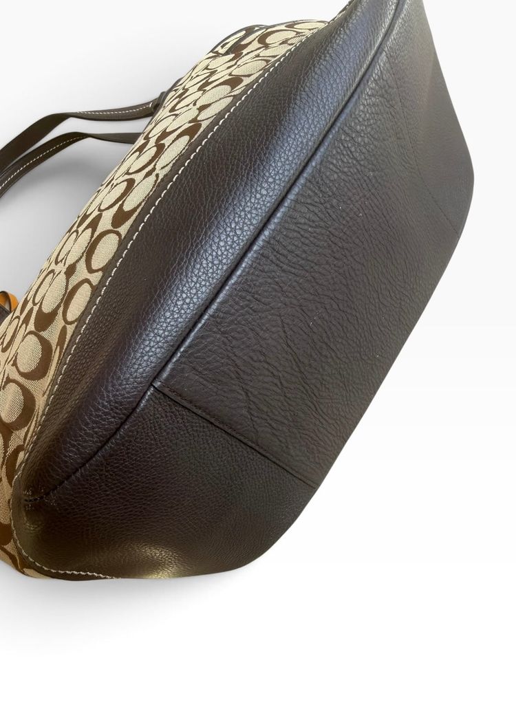 Coach Signature Jacquard Shoulder Tote Bag F23297 image 10